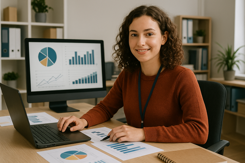 Illustration von einer Markt- und Sozialforscherin