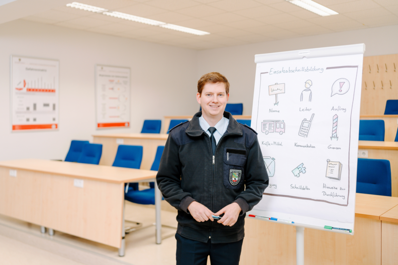 Illustration von Brandoberinspektor/innen