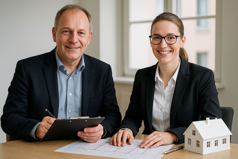 Illustration von Immobilienkaufleuten