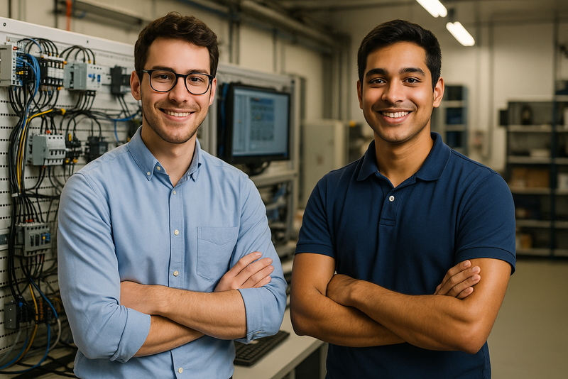 Illustration von Elektro- und Informationstechnikern