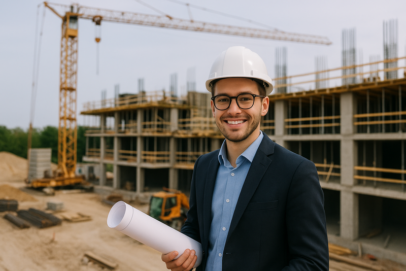 Illustration von einem Hochbaureferendar
