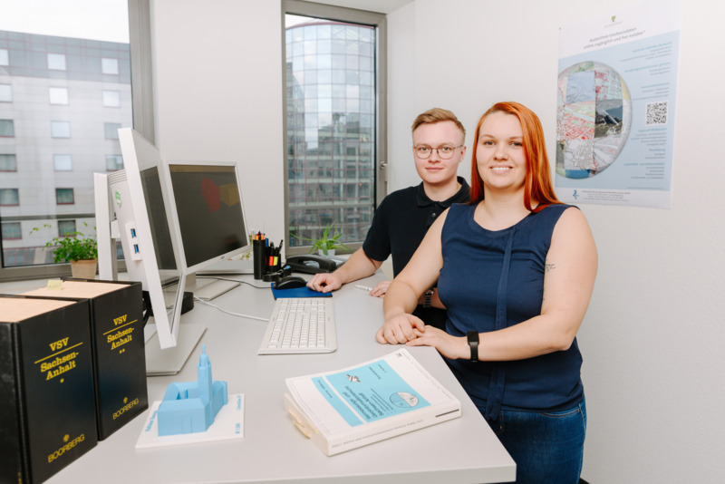 Illustration von Geomatiker/innen