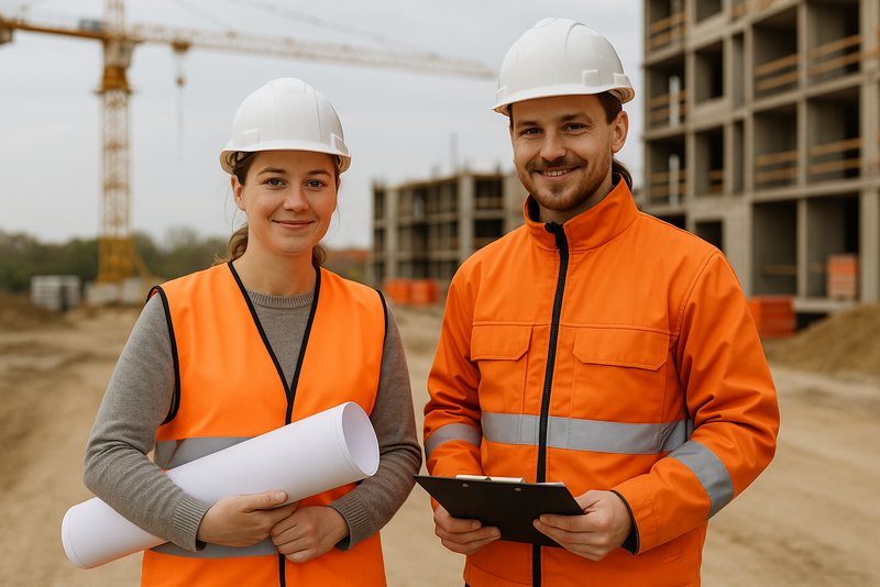 Illustration von Bauingenieur/innen