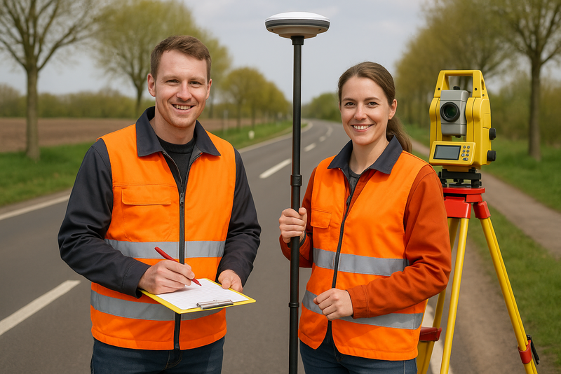 Illustration von Vermessungsoberinspektor/innen