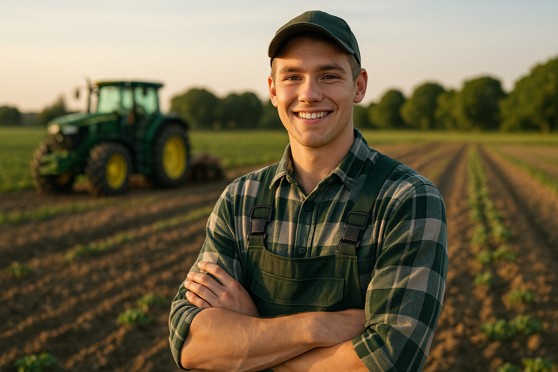 Illustration von einem Landwirt